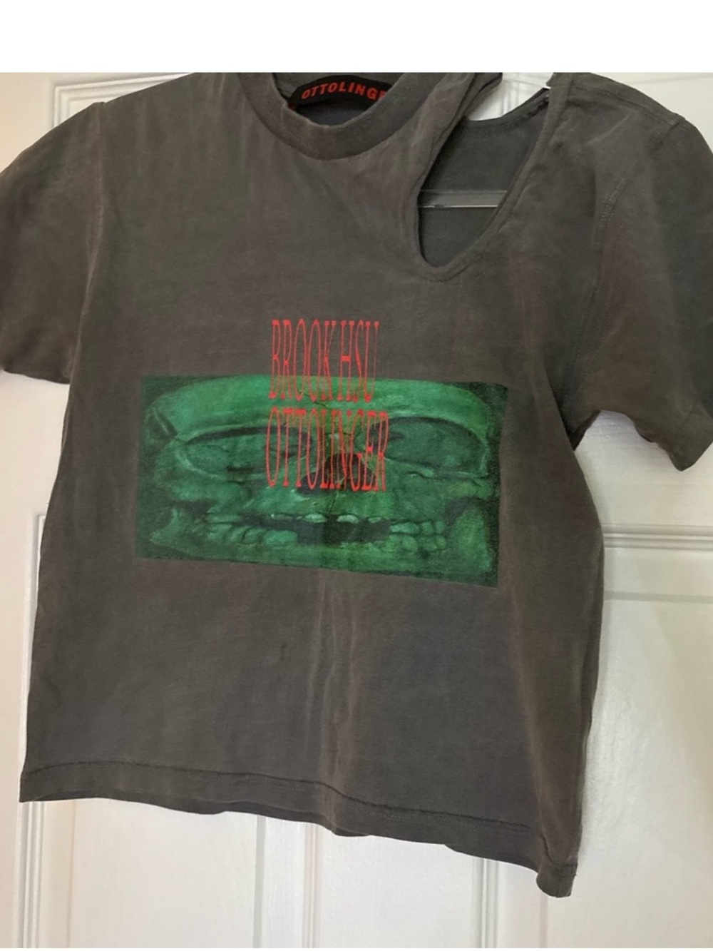 Women’s Gray Ottolinger Tee with Green Print